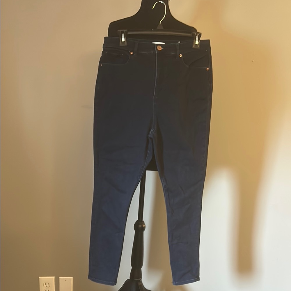 Loft High waist skinny dark blue Women’s EUC